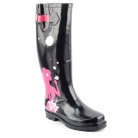 bottes caoutchouc rose